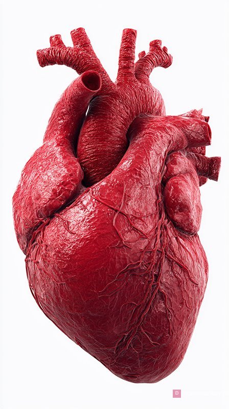 Ultra-Realistic Anatomical Human Heart 3D Render