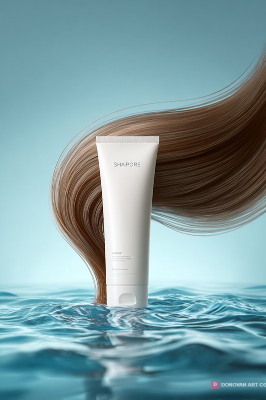 Elegant SHAIPORE Hair Care Product on Water