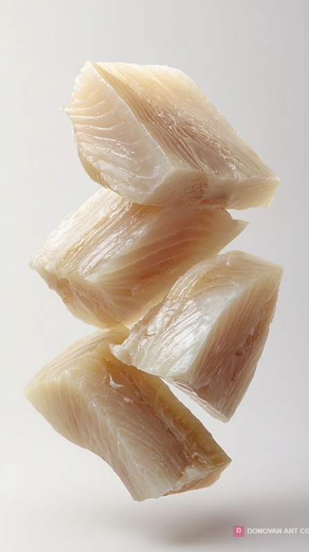 High-End Studio Floating Raw Pollack Fillet