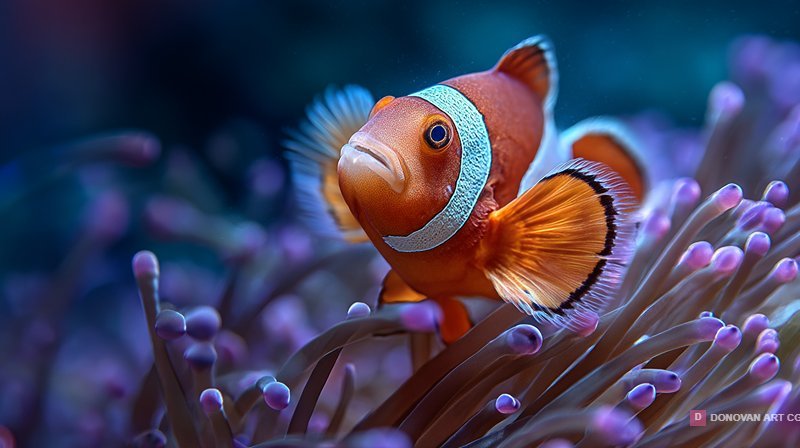 ปลานีโม่ในแนวปะการังสวยงาม