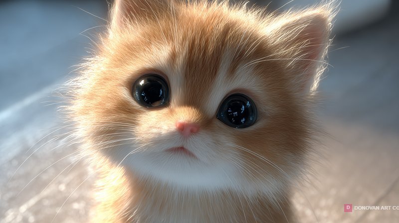 แมวน้อยน่ารักกับดวงตากลมโต