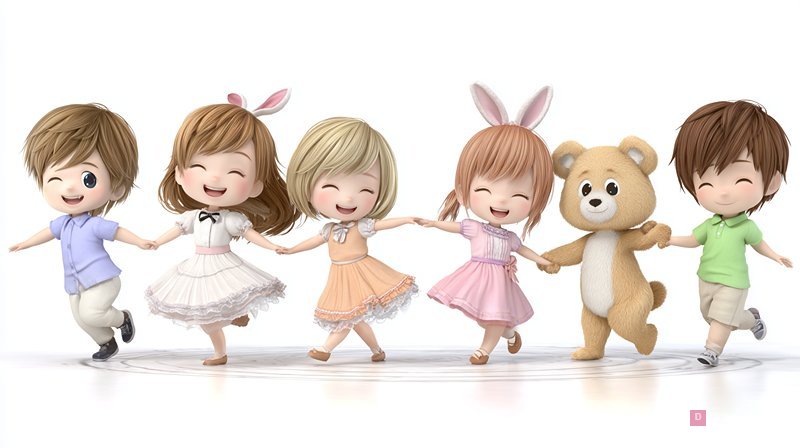 เด็กน้อยน่ารักและหมีตัวน้อย