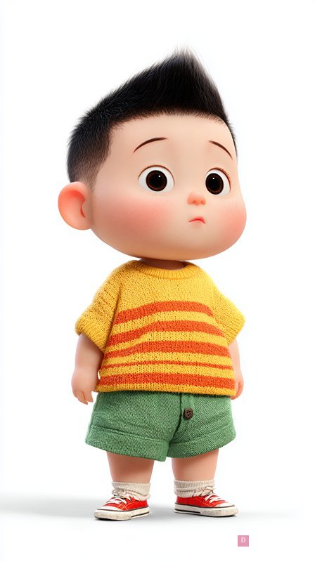 เด็กน้อยน่ารักในเสื้อกันหนาวสีสันสดใส