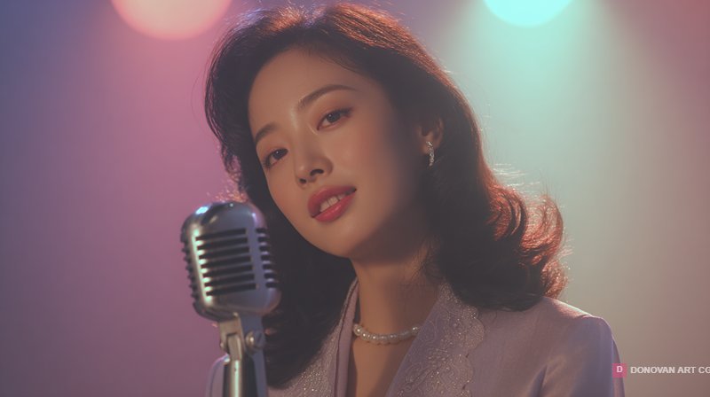 นักร้องสาวในชุดคลาสสิก