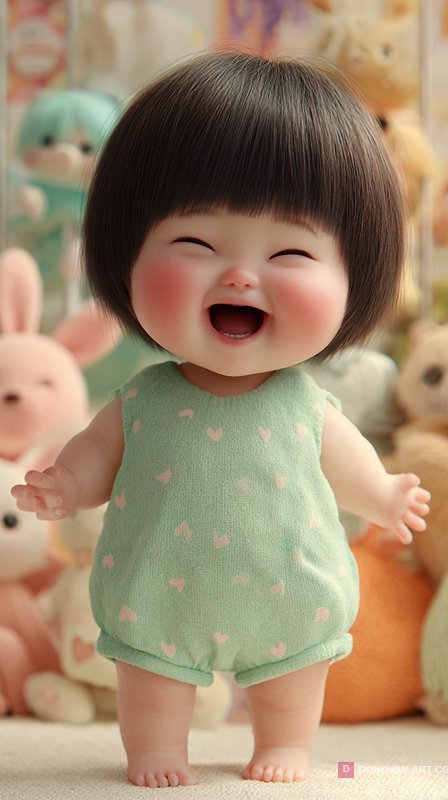 ตุ๊กตาน่ารักยิ้มแย้มสดใส