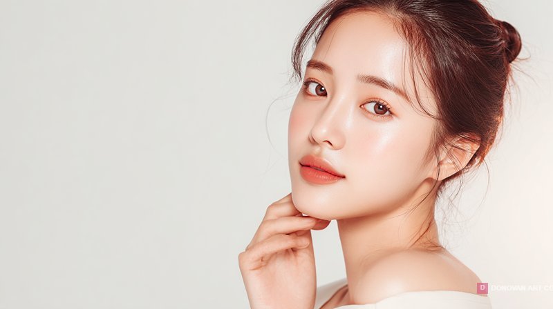 ภาพพอร์ตเทรตสาวสวยในสไตล์มินิมอล
