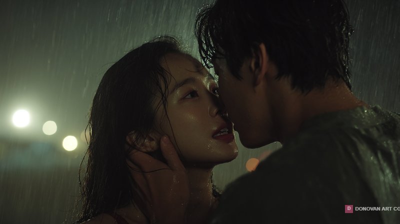 คู่รักในฝนตก โรแมนติกและดราม่า