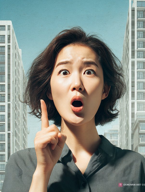 ผู้หญิงทำท่าตกใจในเมืองสมัยใหม่