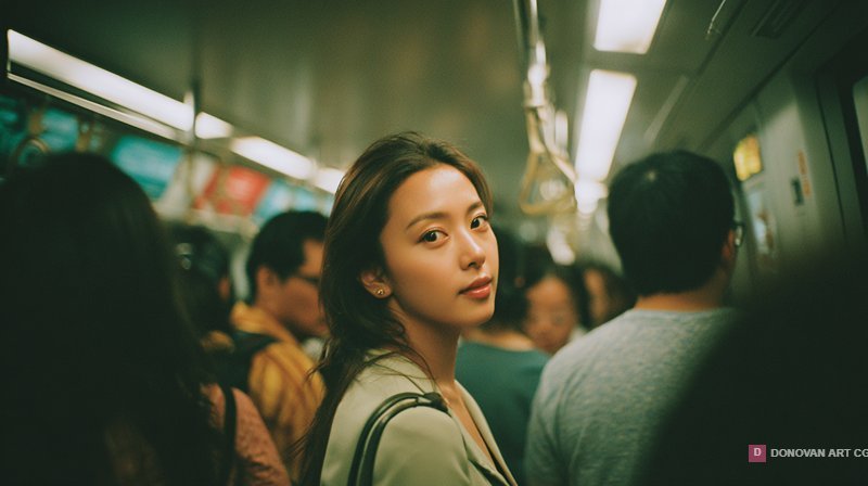หญิงสาวในรถไฟฟ้าใต้ดิน