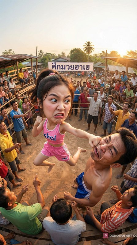 การต่อสู้ที่น่าตื่นเต้นในสนามมวย