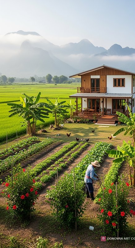 บ้านสวนสวยท่ามกลางธรรมชาติ