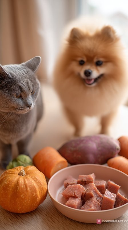 Fresh Holistic Pet Food Ingredients with Pets