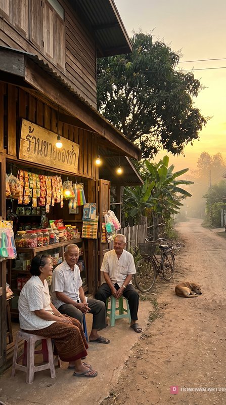 ร้านขายของชำในหมู่บ้านไทย