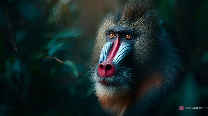 ภาพของบาบูนในป่า
