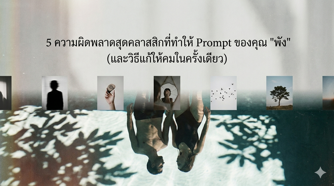 5 ความผิดพลาดสุดคลาสสิกที่ทำให้ Prompt ของคุณ "พัง" (และวิธีแก้ให้คมในครั้งเดียว)
