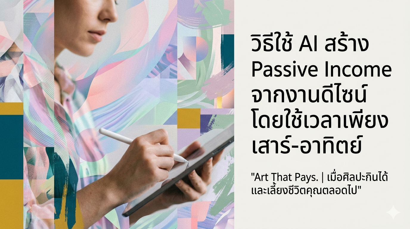 เลิกขายแรง มาขายไอเดีย: คู่มือสร้าง Passive Income งานดีไซน์ด้วย AI ใน 2 วัน