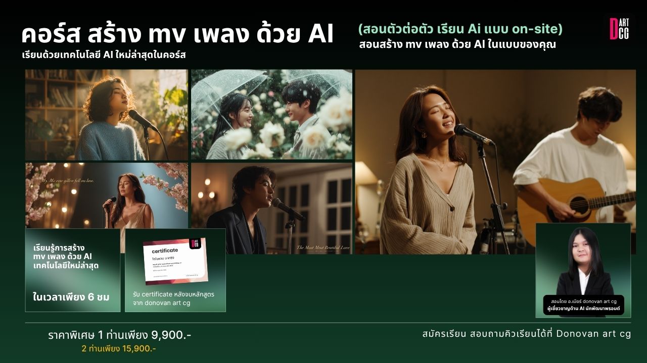 คอร์สสร้าง MV เพลงด้วย AI