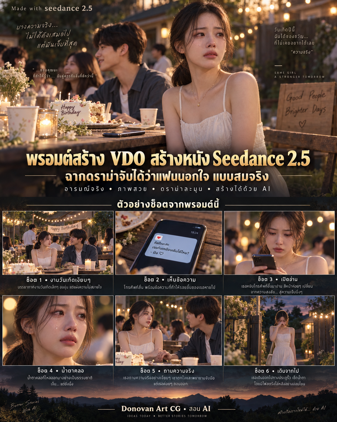 พรอมต์สร้าง VDO สร้างหนัง Seedance 2.5