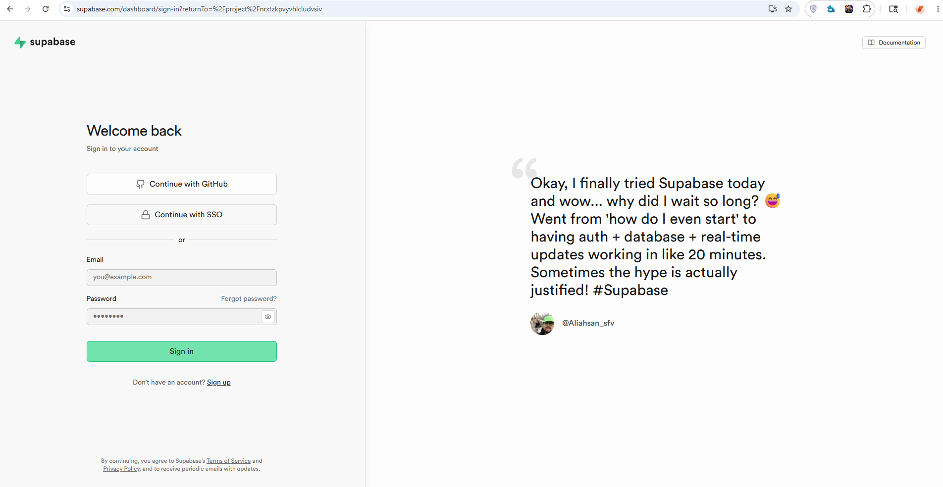 เครื่องมือฐานข้อมูล Supabase